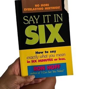 Ron Hoff Say It In Six How to Say Exactly What You Mean in Six Minutes Paperback